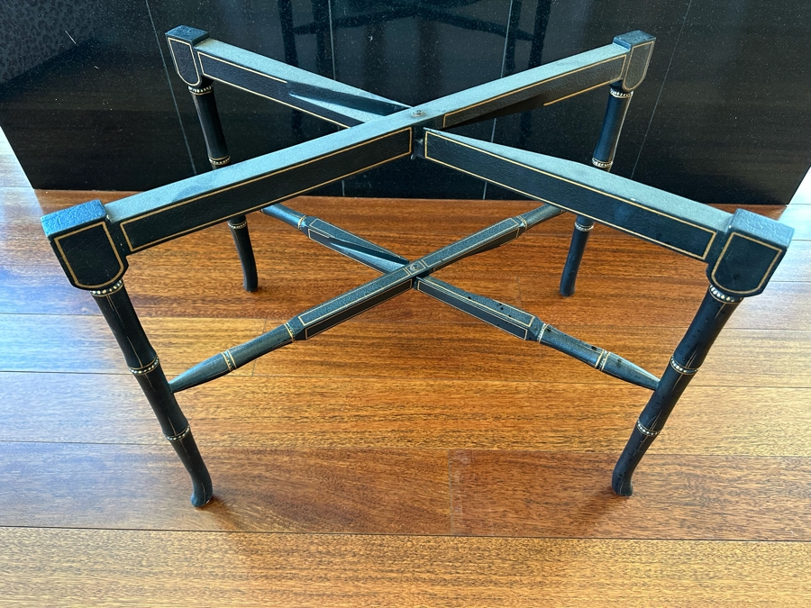 Painted Tray With Wooden Stand By Sarreid, Ltd [Photo 4]