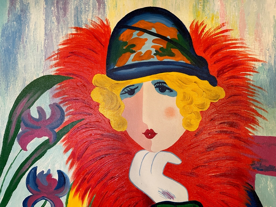 Original Asher Kahn Painting On Canvas 42 X 54 [Photo 5]