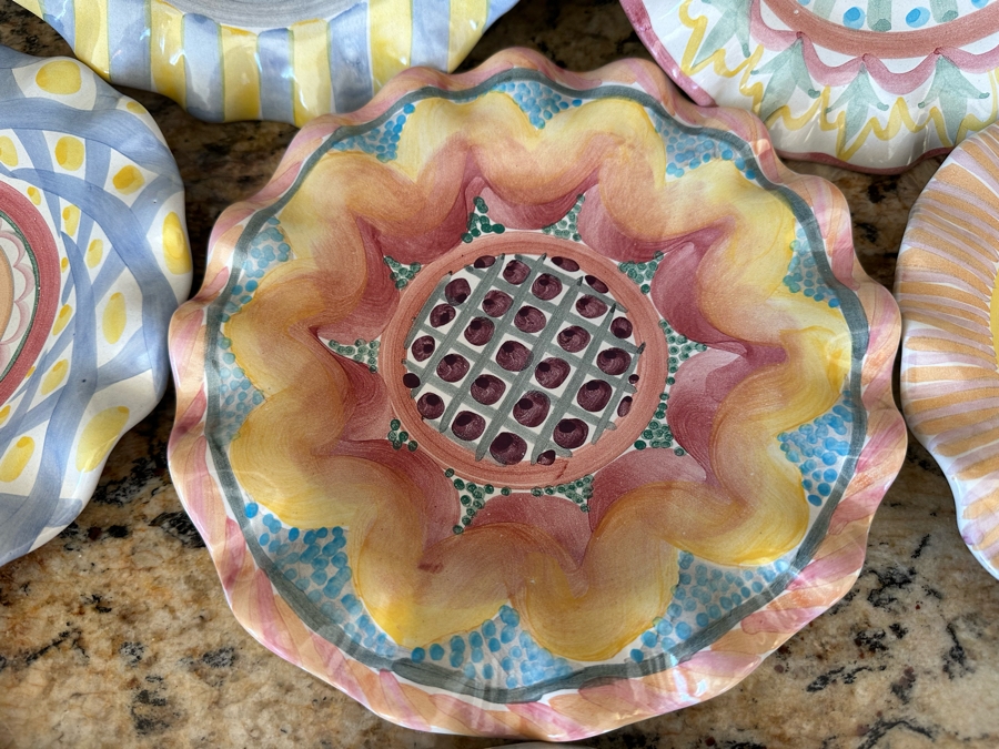 (8) Hand Painted Victoria And Richard MacKenzie-Childs Plates 9 1/4R [Photo 6]