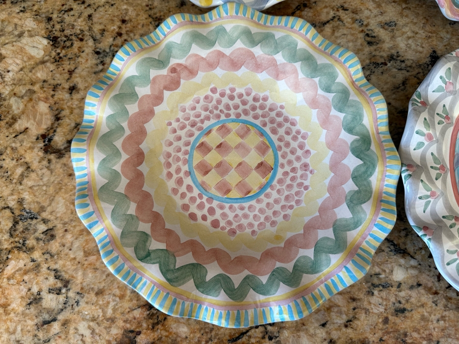 (8) Hand Painted Victoria And Richard MacKenzie-Childs Plates 9 1/4R [Photo 10]