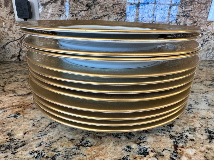 (12) Rosenthal Bavaria Dinner Plates Gold Trim 10 3/4R [Photo 8]