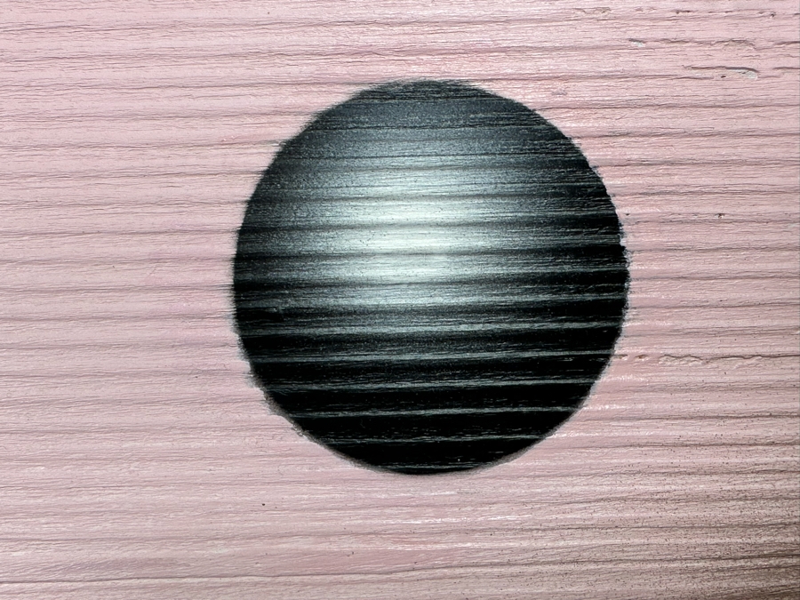 William Anton (20th Century, NYC) Original Modernist Acrylic Painting On Canvas Titled 'Black Abstract Ball' 1984 New York Additionally Signed, Titled And Dated Verso For Evan Lurie 36 X 48 [Photo 17]