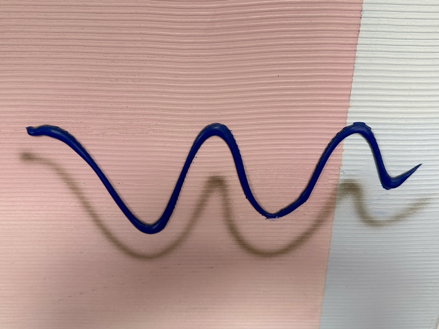 William Anton (20th Century, NYC) Original Modernist Acrylic Painting On Canvas Titled 'Black Abstract Ball' 1984 New York Additionally Signed, Titled And Dated Verso For Evan Lurie 36 X 48 [Photo 4]