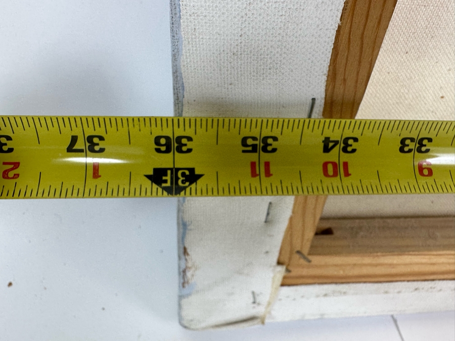 William Anton (20th Century, NYC) Original Modernist Acrylic Painting On Canvas Titled 'Black Abstract Ball' 1984 New York Additionally Signed, Titled And Dated Verso For Evan Lurie 36 X 48 [Photo 22]