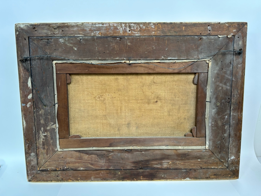 Frederick Gerald Kinnaird (d. 1881, United Kingdom) Original Antique Oil On Canvas Painting Signed F.G. Kinnaird 24 X 14 In Stunning Gilded Antique Frame 35 X 26 Estimate $1,000-$2,000 [Photo 21]