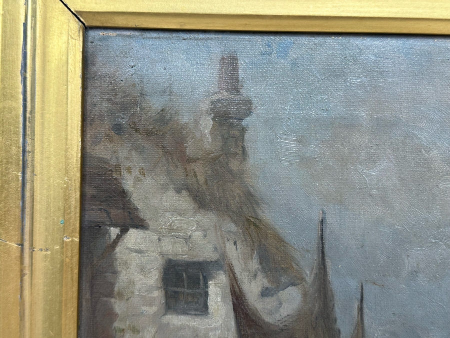 Frederick Gerald Kinnaird (d. 1881, United Kingdom) Original Antique Oil On Canvas Painting Signed F.G. Kinnaird 24 X 14 In Stunning Gilded Antique Frame 35 X 26 Estimate $1,000-$2,000 [Photo 13]