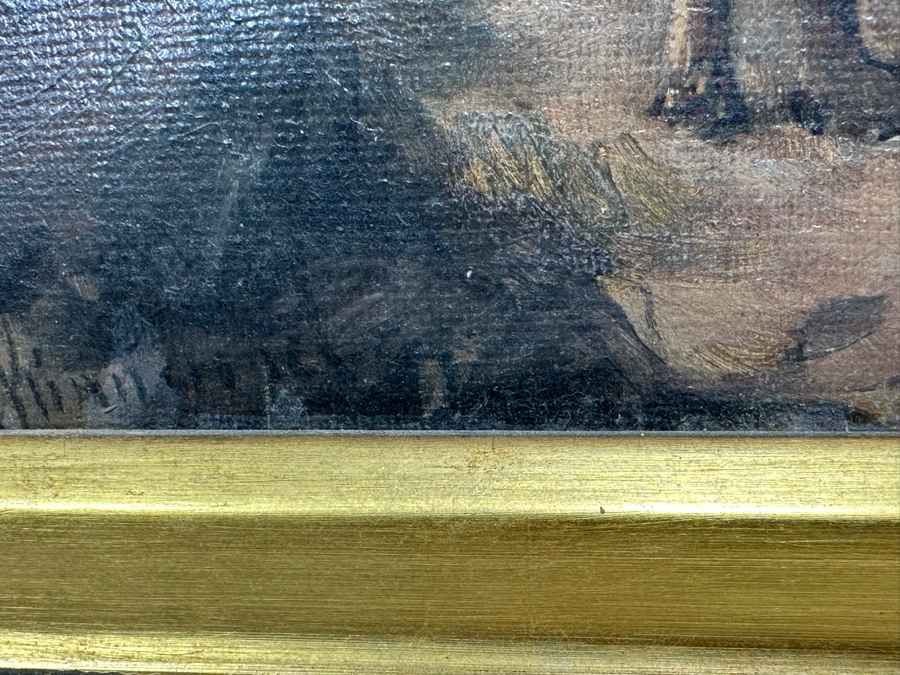 Frederick Gerald Kinnaird (d. 1881, United Kingdom) Original Antique Oil On Canvas Painting Signed F.G. Kinnaird 24 X 14 In Stunning Gilded Antique Frame 35 X 26 Estimate $1,000-$2,000 [Photo 15]