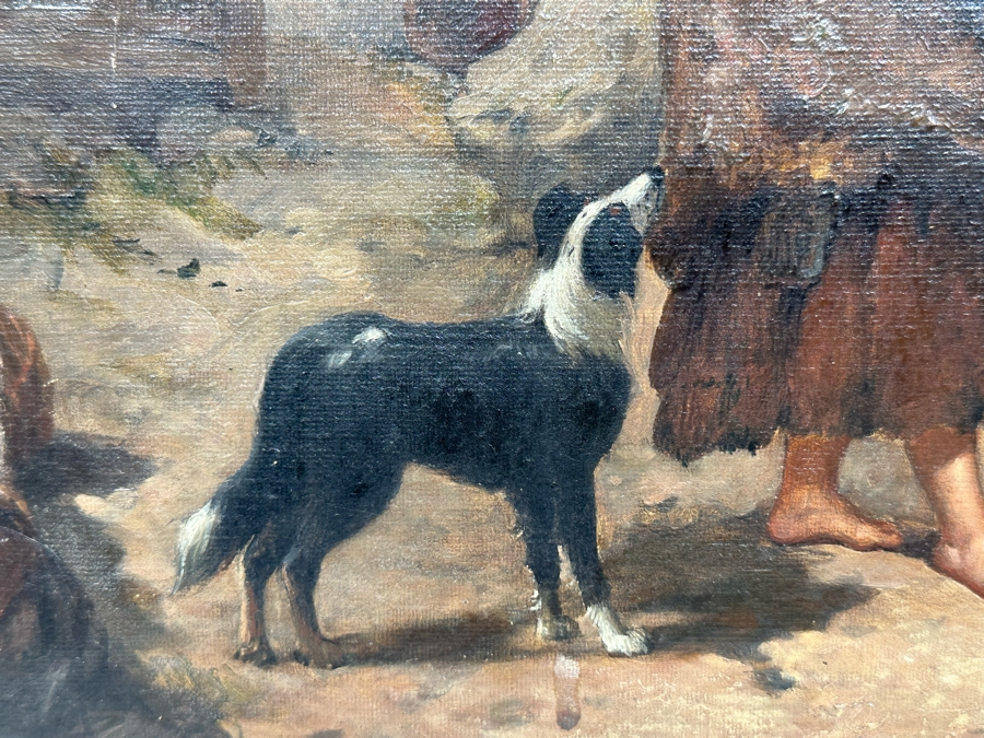 Frederick Gerald Kinnaird (d. 1881, United Kingdom) Original Antique Oil On Canvas Painting Signed F.G. Kinnaird 24 X 14 In Stunning Gilded Antique Frame 35 X 26 Estimate $1,000-$2,000 [Photo 11]