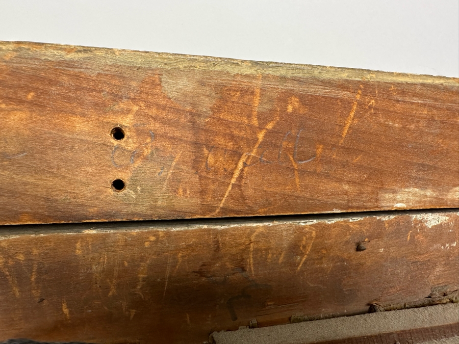 After Constant Troyon Original Painting Titled Chickens In Front Of A Farmhouse 12 X 15 In Antique Gilt Frame 19.5 X 23 Back Top Of Wooden Frame Has Illegible Writing (Signature?) Verso Reads Basse - Court Von Troyon [Photo 27]