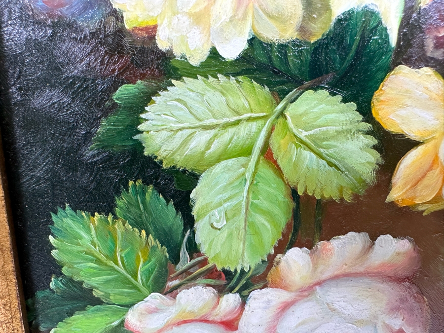 Original Still Life Painting Signed Rosen 7 X 9 In Gold Frame 22 X 24 With Light [Photo 10]