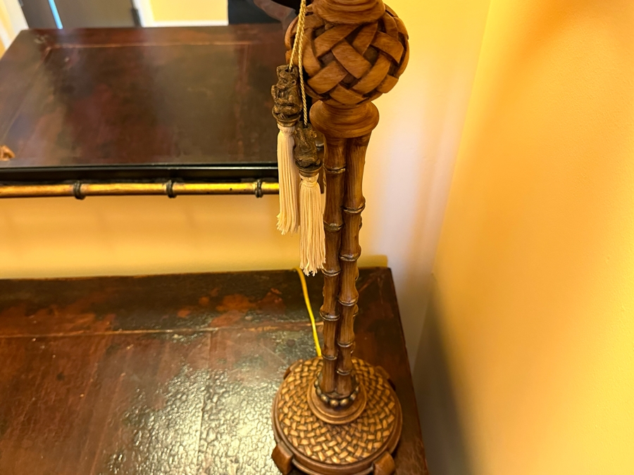 Pair Of Metal Hollywood Regency Style Bamboo Table Lamps [Photo 5]