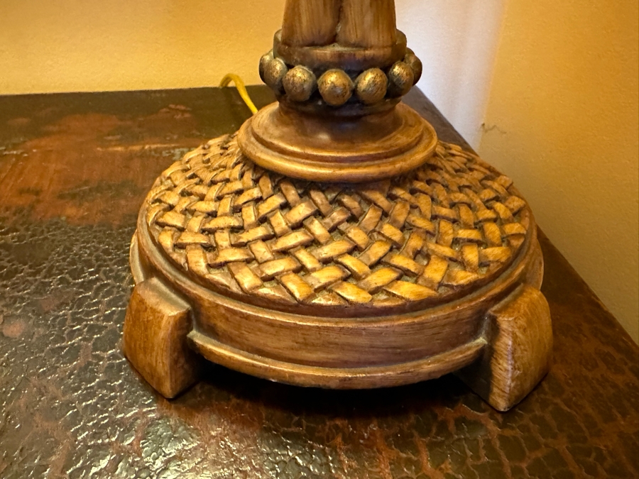 Pair Of Metal Hollywood Regency Style Bamboo Table Lamps [Photo 4]