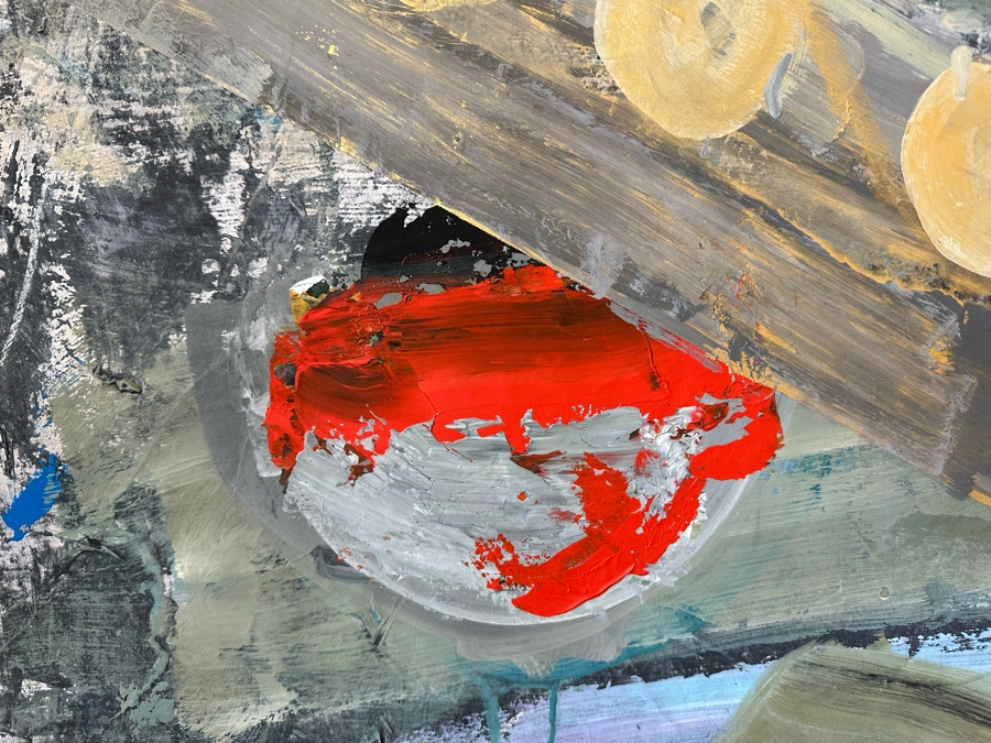 Hoon Kwak (b. 1941, New York) Original Modernist Abstract Triptych Mixed Media Painting On Paper Dated 1987 With Frame Each Painting Measures 29 X 55 Frame Measures 92 X 59 Estimate $3,000-$6,000 [Photo 6]