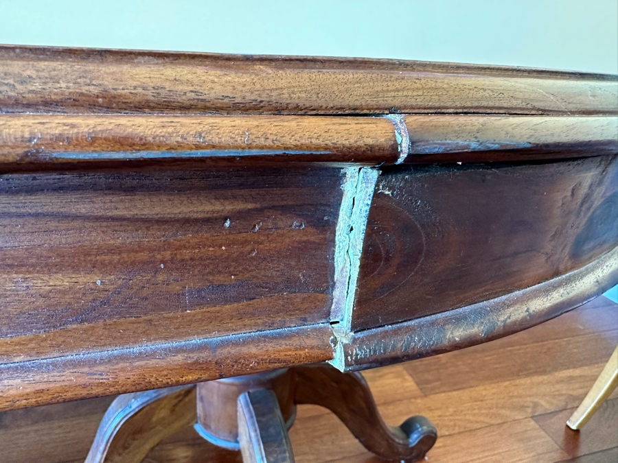 Vintage Double Pedestal Dining Table - See Photos For Condition 71 X 36 X 32H [Photo 3]