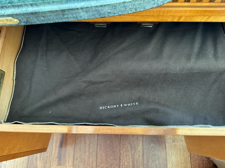 Hickory White Buffet Server With Pull Out Trays And Silverware Storage 43W X 20.5D X 34H [Photo 9]