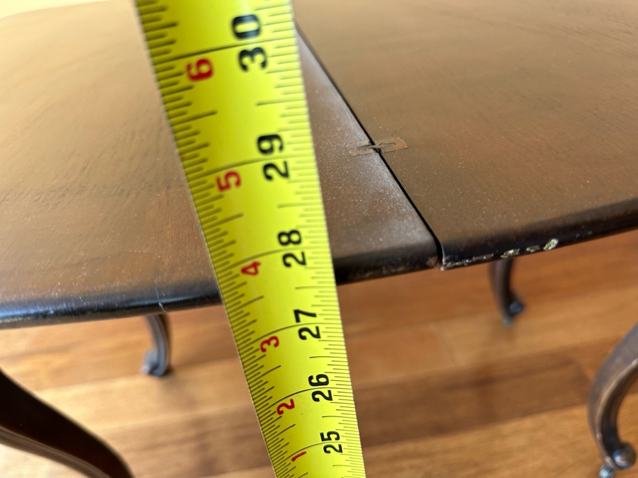 Vintage Gaming Table With Cabriole Legs Missing Bottom Board 34W X 33D X 27.5H [Photo 10]