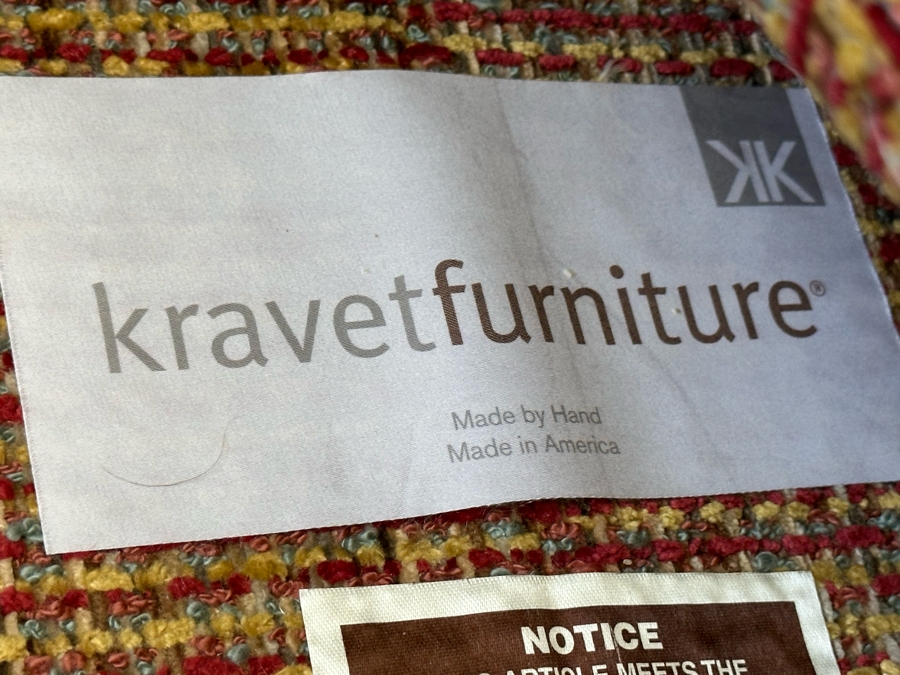 Stylish Modern Kravet Furniture Sofa With Wooden Legs And Grey Duck Feathers [Photo 8]