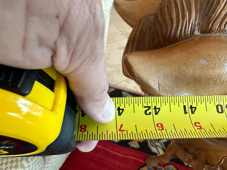 Carved Wooden Sculptural Horse 43W X 11D X 36H [Photo 16]