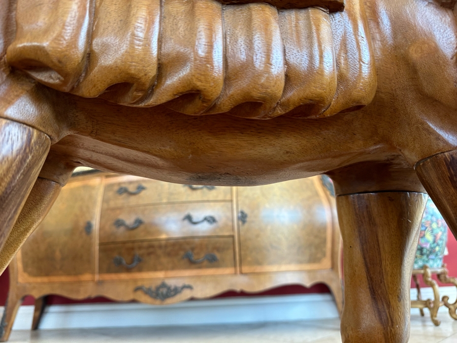 Carved Wooden Sculptural Horse 43W X 11D X 36H [Photo 11]