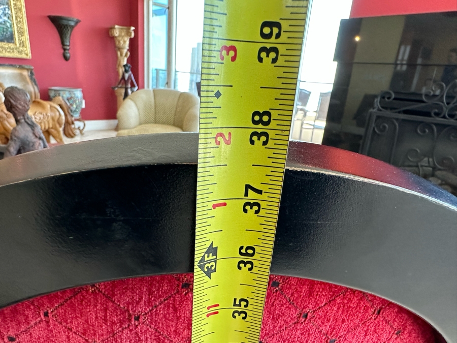 Designer Red & Black Upholstered Armchair 30W X 29D X 37.5H [Photo 5]