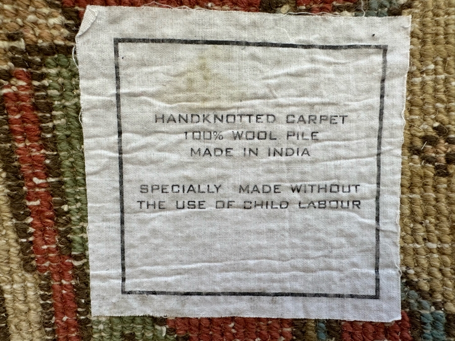 Stunning Hand Knotted Wool Area Rug Made In India 10'1' X 14'1' [Photo 14]