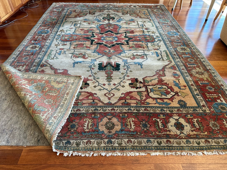 Stunning Hand Knotted Wool Area Rug Made In India 10'1' X 14'1' [Photo 11]