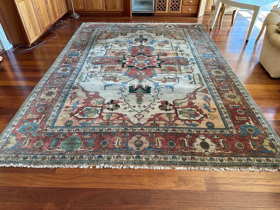 Stunning Hand Knotted Wool Area Rug Made In India 10'1' X 14'1' [Photo 4]
