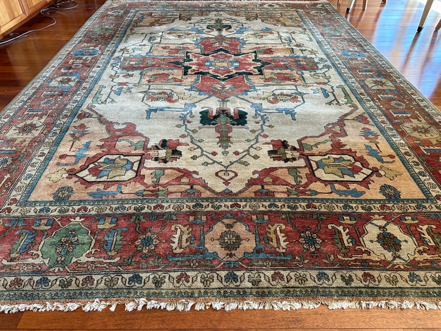 Stunning Hand Knotted Wool Area Rug Made In India 10'1' X 14'1' [Photo 6]