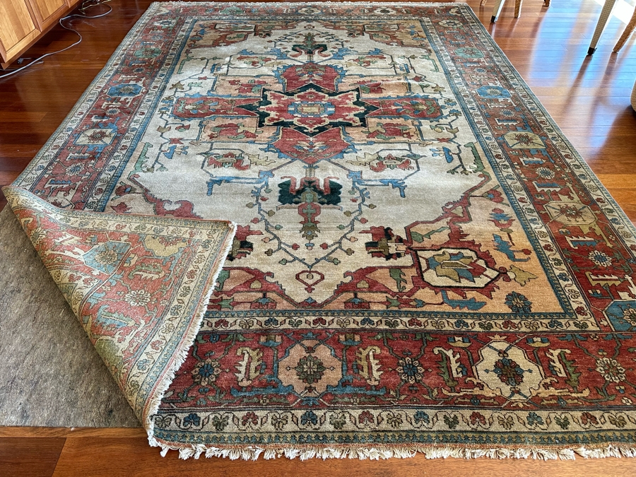 Stunning Hand Knotted Wool Area Rug Made In India 10'1' X 14'1' [Photo 12]