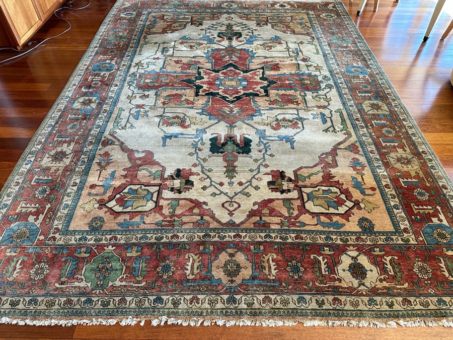 Stunning Hand Knotted Wool Area Rug Made In India 10'1' X 14'1' [Photo 5]