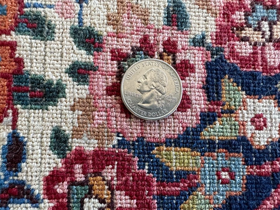 Stunning Signed Hand Knotted Wool Persian Area Rug 84' X 126' [Photo 14]