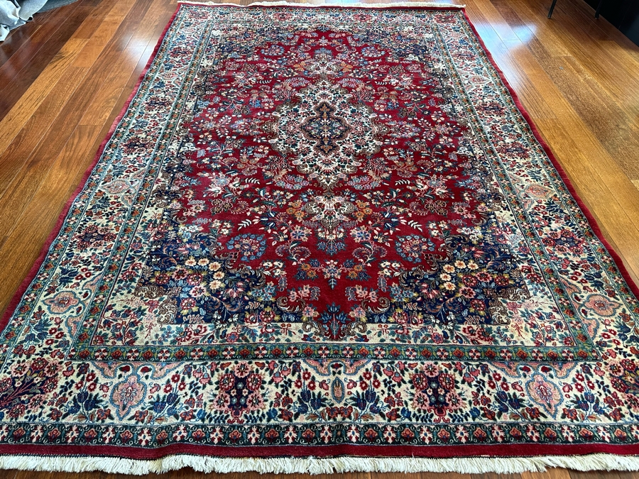 Stunning Signed Hand Knotted Wool Persian Area Rug 84' X 126' [Photo 6]