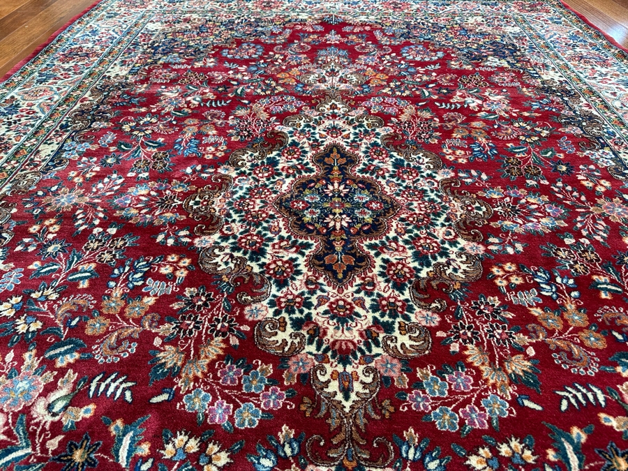 Stunning Signed Hand Knotted Wool Persian Area Rug 84' X 126' [Photo 12]