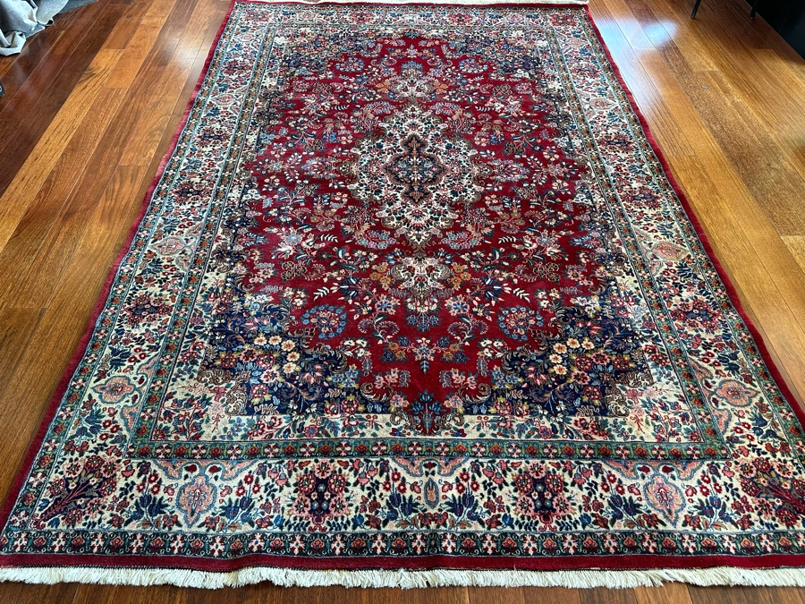 Stunning Signed Hand Knotted Wool Persian Area Rug 84' X 126' [Photo 5]