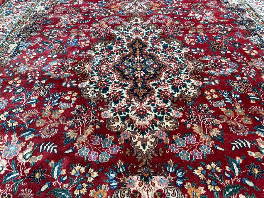 Stunning Signed Hand Knotted Wool Persian Area Rug 84' X 126' [Photo 11]