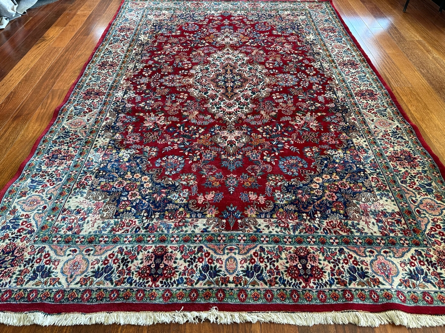 Stunning Signed Hand Knotted Wool Persian Area Rug 84.5' X 124.5' [Photo 3]