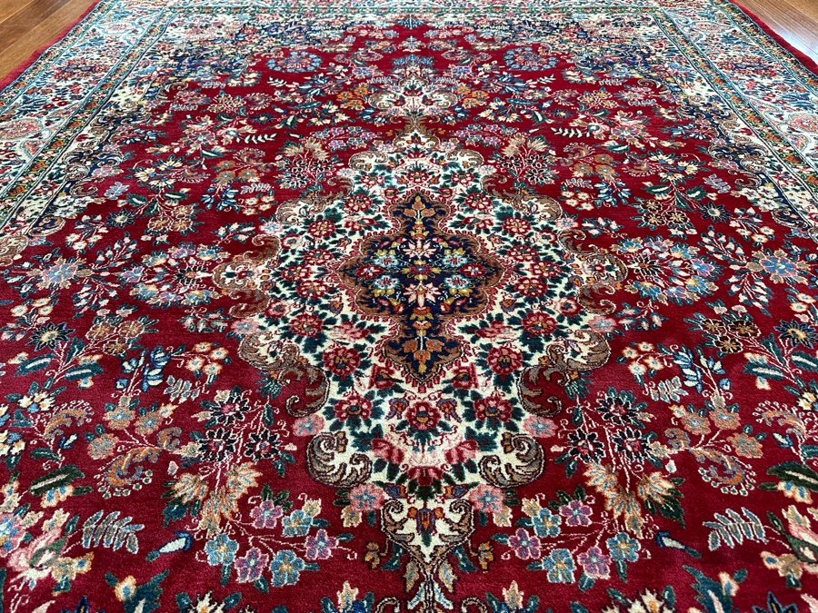 Stunning Signed Hand Knotted Wool Persian Area Rug 84.5' X 124.5' [Photo 7]