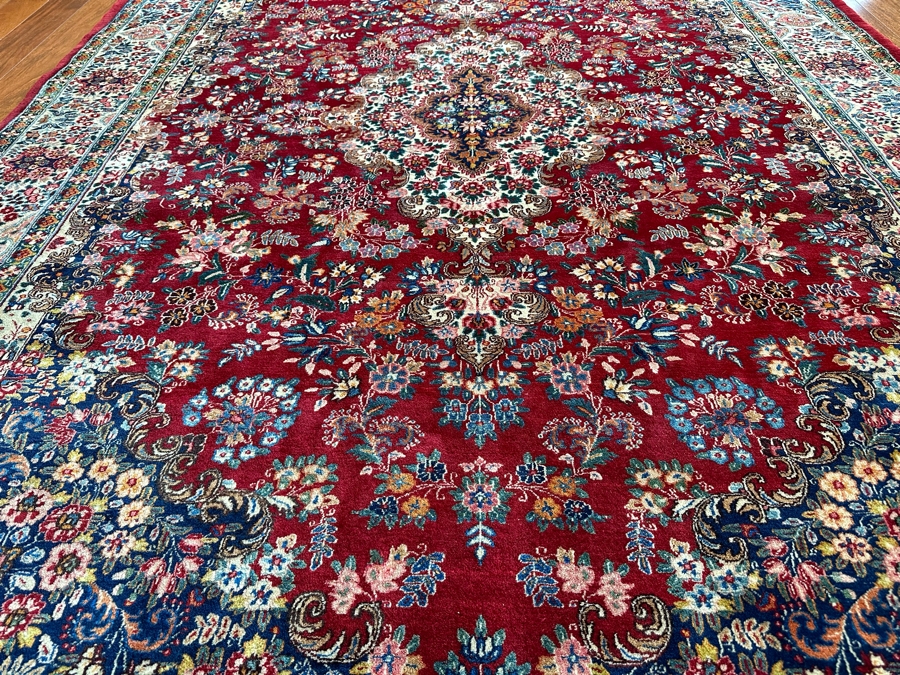 Stunning Signed Hand Knotted Wool Persian Area Rug 84.5' X 124.5' [Photo 5]