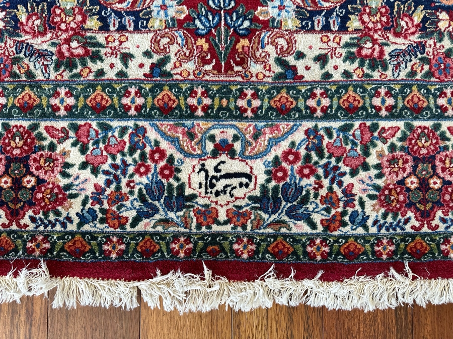 Stunning Signed Hand Knotted Wool Persian Area Rug 84.5' X 124.5' [Photo 9]