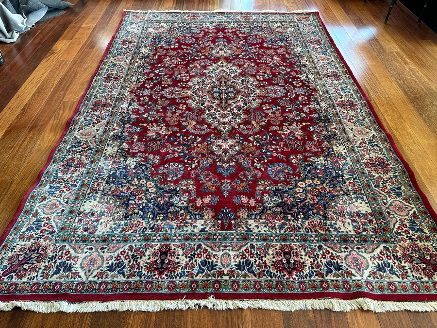 Stunning Signed Hand Knotted Wool Persian Area Rug 84.5' X 124.5' [Photo 2]