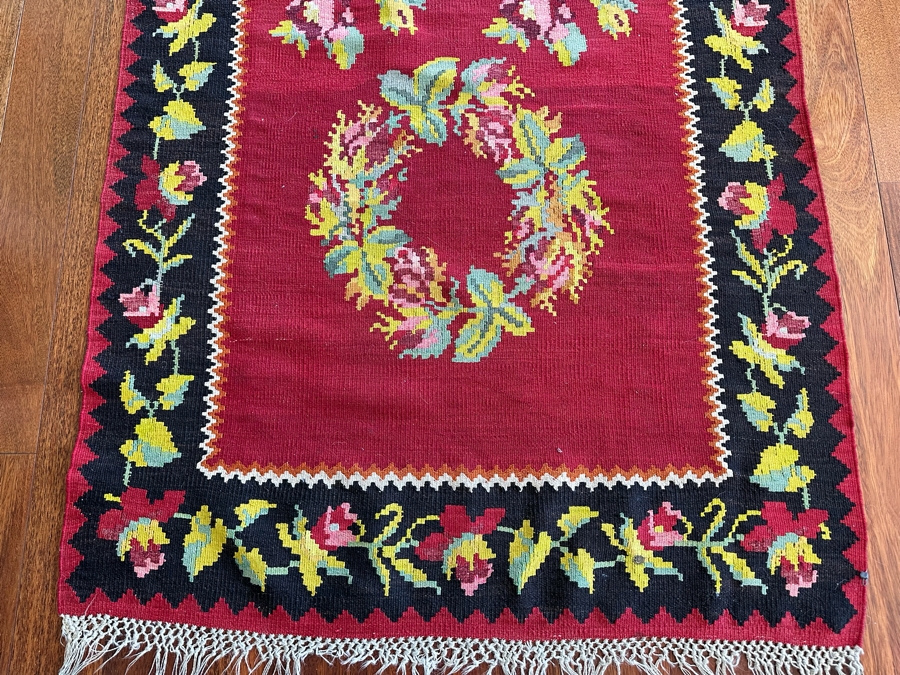Vintage Hand Knotted Kilim Runner Rug 44.5' X 135' [Photo 4]