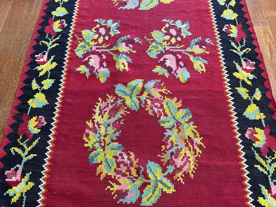Vintage Hand Knotted Kilim Runner Rug 44.5' X 135' [Photo 5]