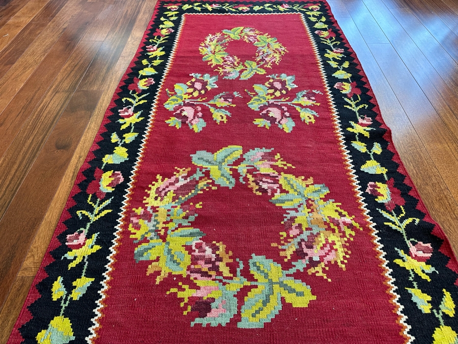 Vintage Hand Knotted Kilim Runner Rug 44.5' X 135' [Photo 6]