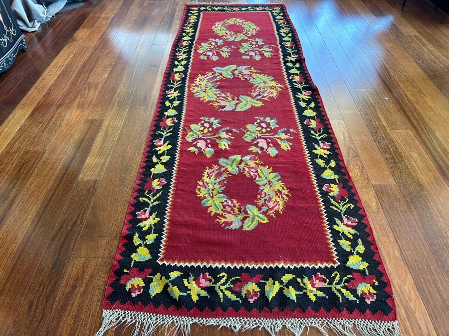 Vintage Hand Knotted Kilim Runner Rug 44.5' X 135' [Photo 1]