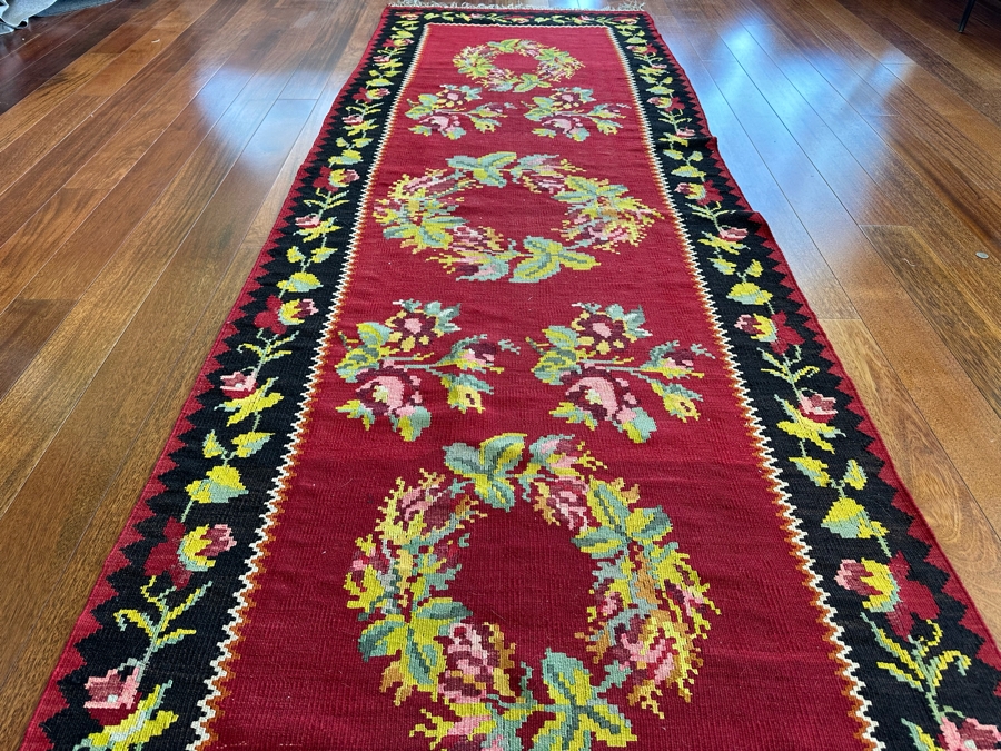 Vintage Hand Knotted Kilim Runner Rug 44.5' X 135' [Photo 7]