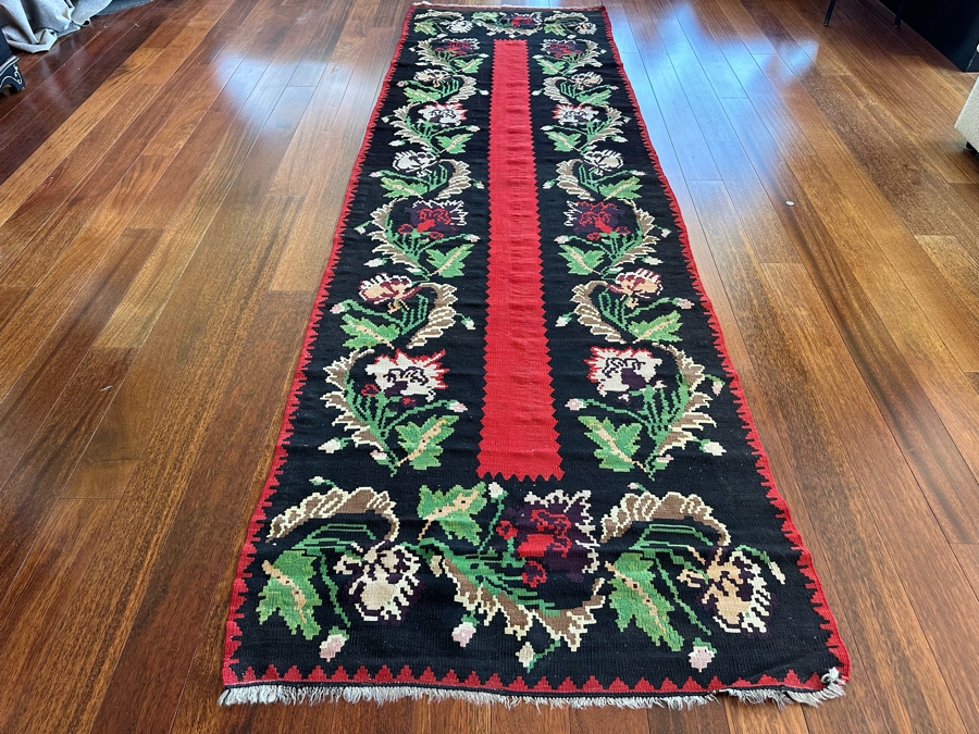 Vintage Hand Knotted Kilim Runner Rug 43' X 138' [Photo 3]