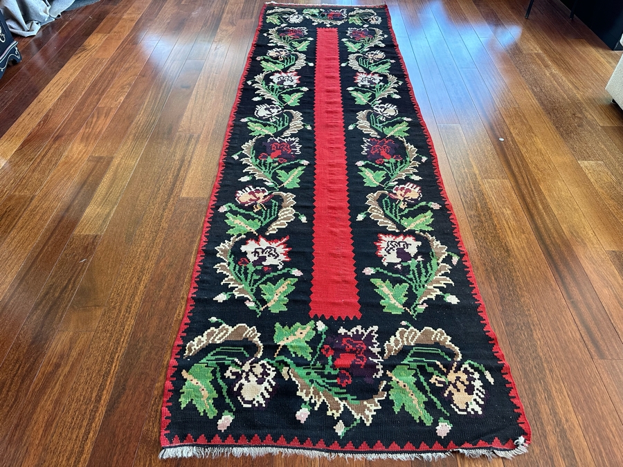 Vintage Hand Knotted Kilim Runner Rug 43' X 138' [Photo 1]