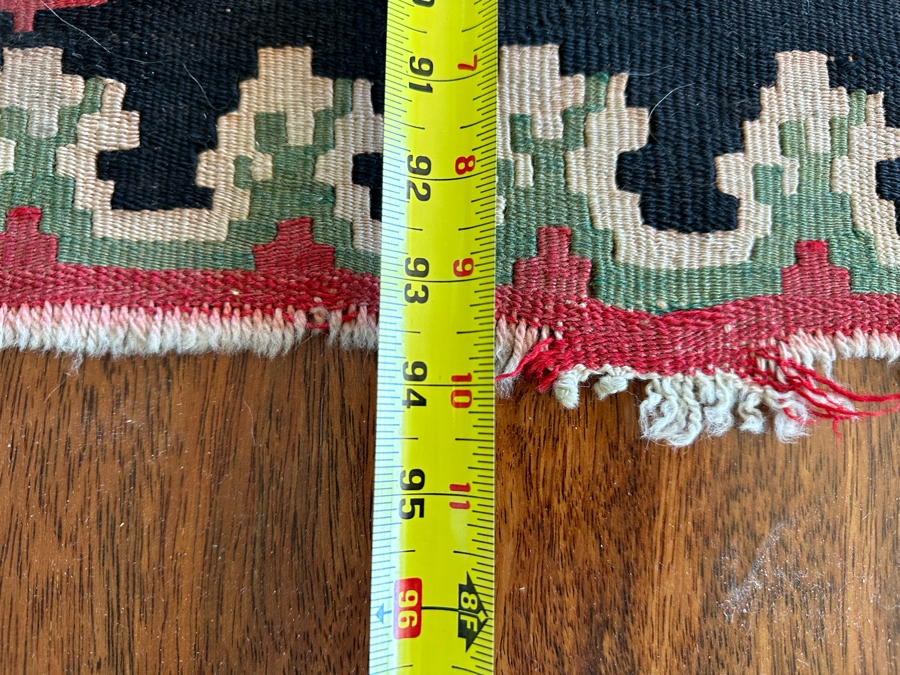 Vintage Hand Knotted Kilim Rug 32' X 94' [Photo 7]