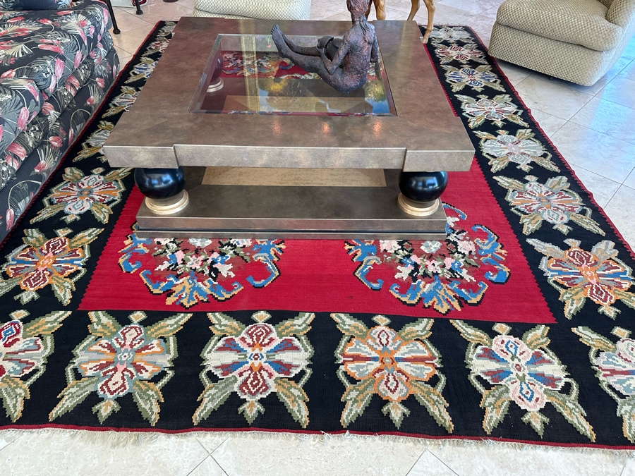 Vintage Hand Knotted Kilim Area Rug 9' X 11'11' [Photo 2]