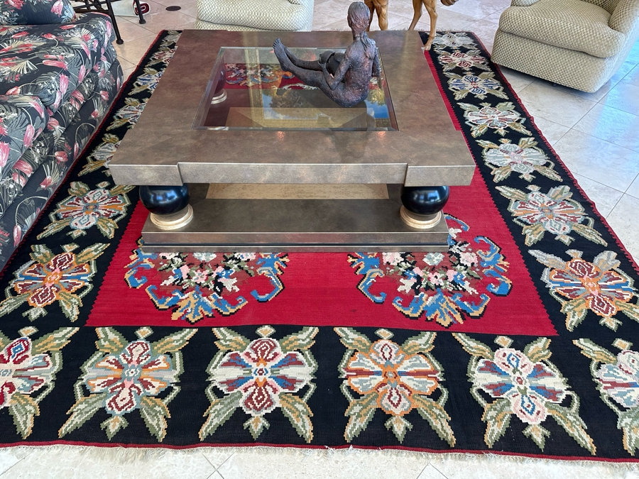 Vintage Hand Knotted Kilim Area Rug 9' X 11'11' [Photo 3]